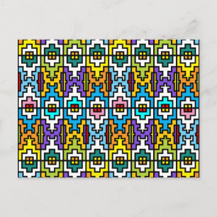 Bright colours African pattern Postcard