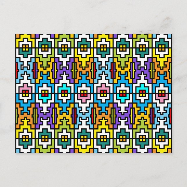 Bright colours African pattern Postcard (Front)