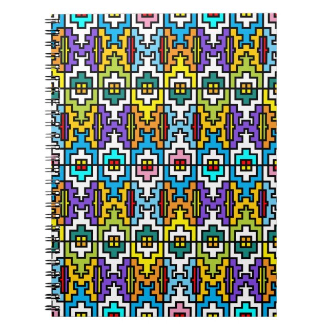 Bright colours African pattern Spiral Notebook (Front)