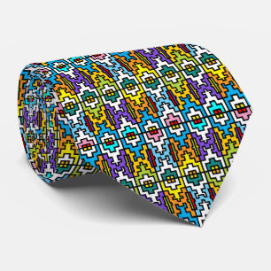 Bright colours African pattern Tie