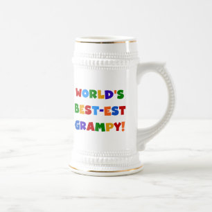 Bright Colours Best-est Grampy T-shirts and Gifts Beer Stein
