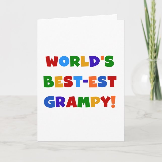Bright Colours Best-est Grampy T-shirts and Gifts Card (Front)