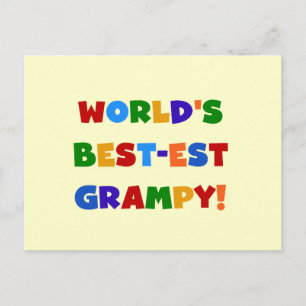 Bright Colours Best-est Grampy T-shirts and Gifts Postcard