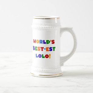 Bright Colours Best-est Lolo T-shirts and Gifts Beer Stein