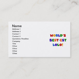 Bright Colours Best-est Lolo T-shirts and Gifts Business Card