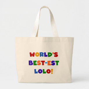 Bright Colours Best-est Lolo T-shirts and Gifts Large Tote Bag
