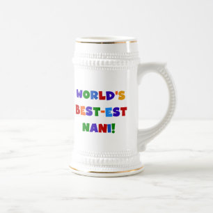 Bright Colours Best-est Nani T-shirts and Gifts Beer Stein