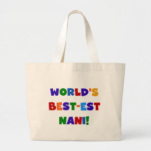 Bright Colours Best-est Nani T-shirts and Gifts Large Tote Bag