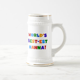 Bright Colours Best-est Nanna Tshirts Beer Stein