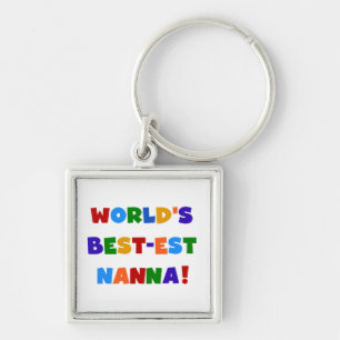 Bright Colours Best-est Nanna Tshirts Key Ring