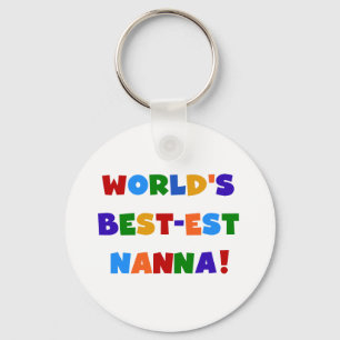 Bright Colours Best-est Nanna Tshirts Key Ring