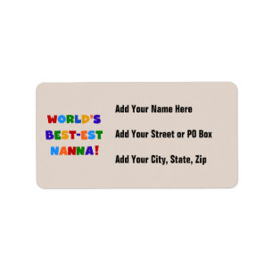 Bright Colours Best-est Nanna Tshirts Label