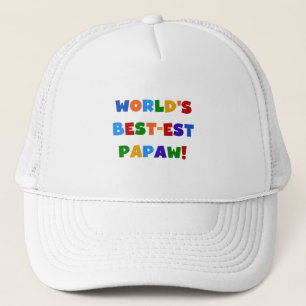 Bright Colours Best-est Papaw Tshirts and Gifts Trucker Hat
