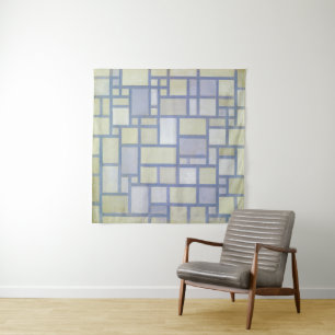 Bright Colours Grey Lines   Piet Mondrian   Tapestry