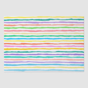 Bright colours hand-drawn stripes pattern tissue paper