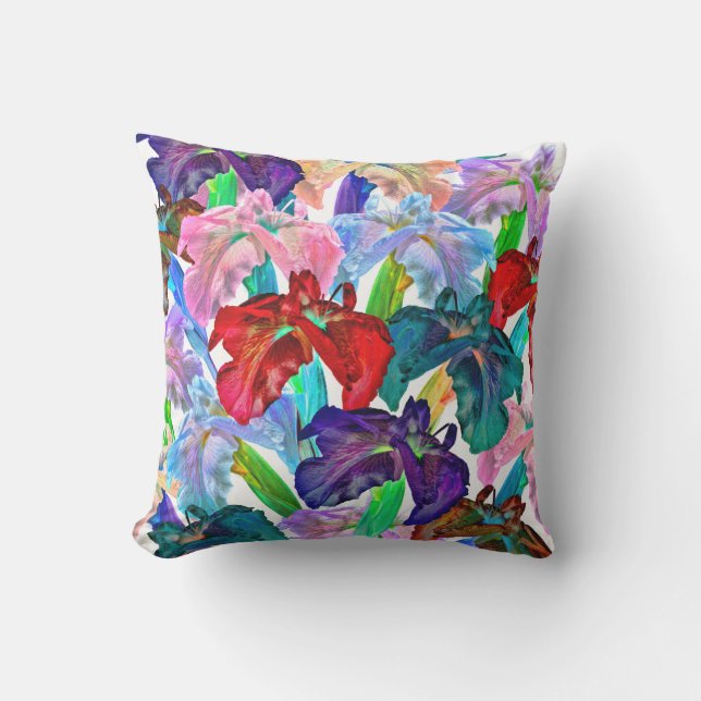 Bright Colours of Iris Cushion (Front)