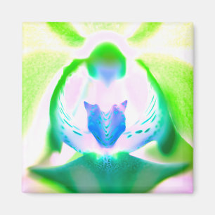 Bright Colours Orchid Design Magnet