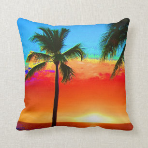 Bright Colours Palm Tree Cushion