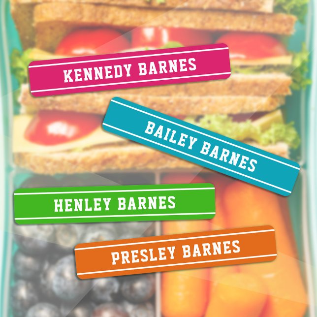 Bright Colours Sporty Varsity Back To School Name (Creator Uploaded)