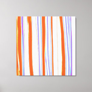 Bright Colours Striped Abstract acrylic painting Canvas Print