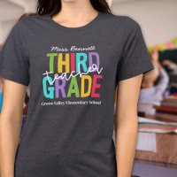 Bright Colours Third Grade Teacher Add Name