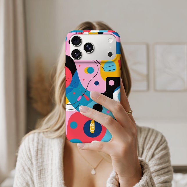 Bright colours whimsical shapes modern monogram (Creator Uploaded)
