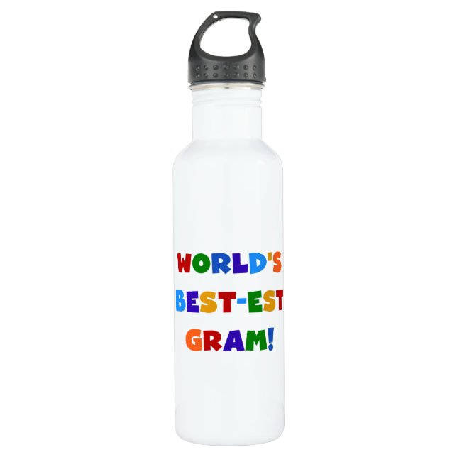 Bright Colours World's Best-est Gram 710 Ml Water Bottle (Front)