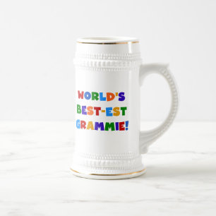 Bright Colours World's Best-est Grammie Gifts Beer Stein