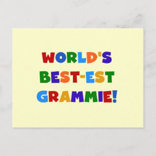 Bright Colours World's Best-est Grammie Gifts Postcard