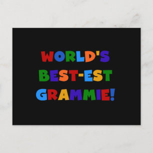 Bright Colours World's Best-est Grammie Gifts Postcard
