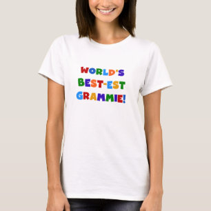 Bright Colours World's Best-est Grammie Gifts T-Shirt