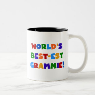 Bright Colours World's Best-est Grammie Gifts Two-Tone Coffee Mug
