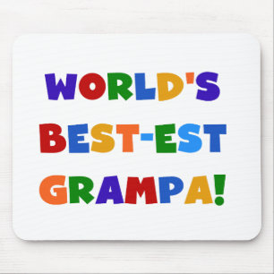 Bright Colours World's Best-est Grampa Gifts Mouse Pad