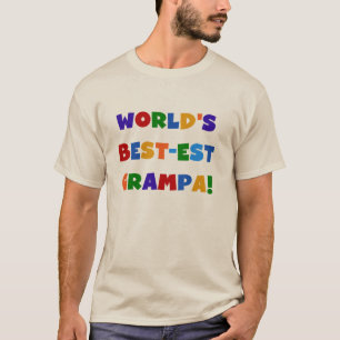 Bright Colours World's Best-est Grampa Gifts T-Shirt