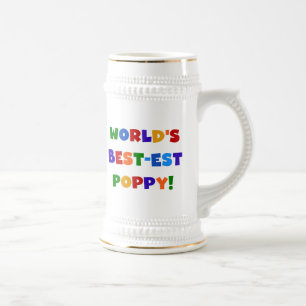Bright Colours World's Best-est Poppy Gifts Beer Stein