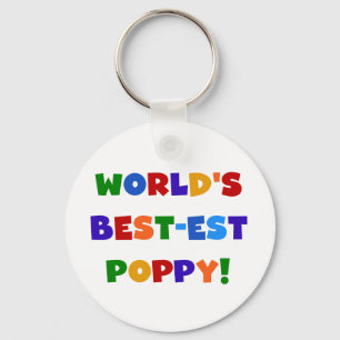 Bright Colours World's Best-est Poppy Gifts Key Ring