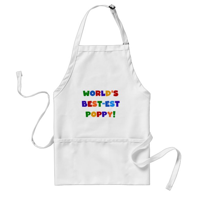 Bright Colours World's Best-est Poppy Gifts Standard Apron (Front)
