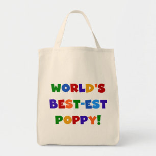 Bright Colours World's Best-est Poppy Gifts Tote Bag