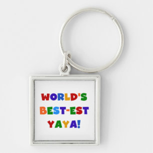 Bright Colours World's Best-est Yaya Gifts Key Ring