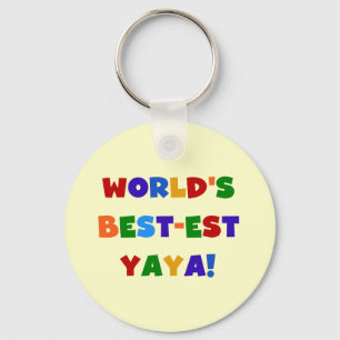 Bright Colours World's Best-est Yaya Gifts Key Ring