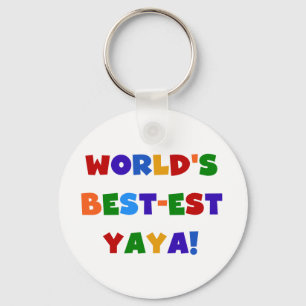 Bright Colours World's Best-est Yaya Gifts Key Ring