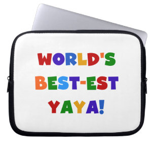 Bright Colours World's Best-est Yaya Gifts Laptop Sleeve