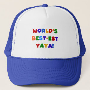 Bright Colours World's Best-est Yaya Gifts Trucker Hat
