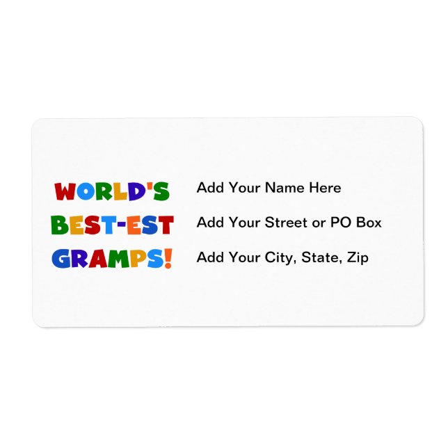 Bright Colours World's Best Gramps Gifts (Front)