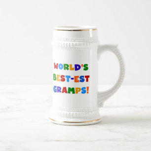 Bright Colours World's Best Gramps Gifts Beer Stein