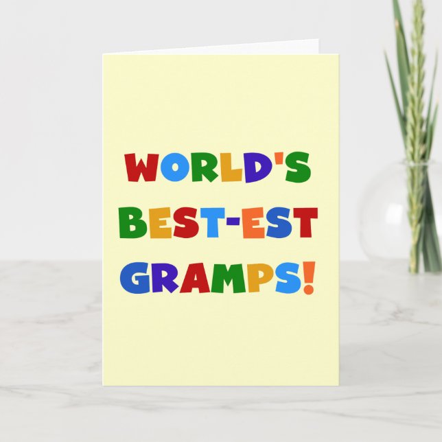 Bright Colours World's Best Gramps Gifts Card (Front)