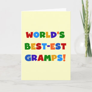 Bright Colours World's Best Gramps Gifts Card