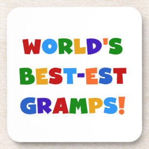 Bright Colours World's Best Gramps Gifts Coaster