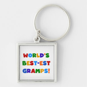 Bright Colours World's Best Gramps Gifts Key Ring