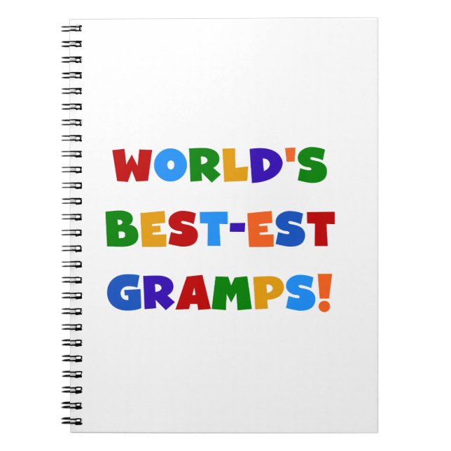 Bright Colours World's Best Gramps Gifts Spiral Notebook (Front)
